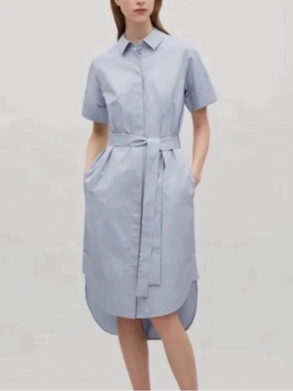 COS COLLARED MIDI
SHIRT DRESS 100% Cotton
Shell EU38, US M